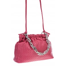 На фото 2 - Женская сумка из искусственной кожи, цвет ярко розовый