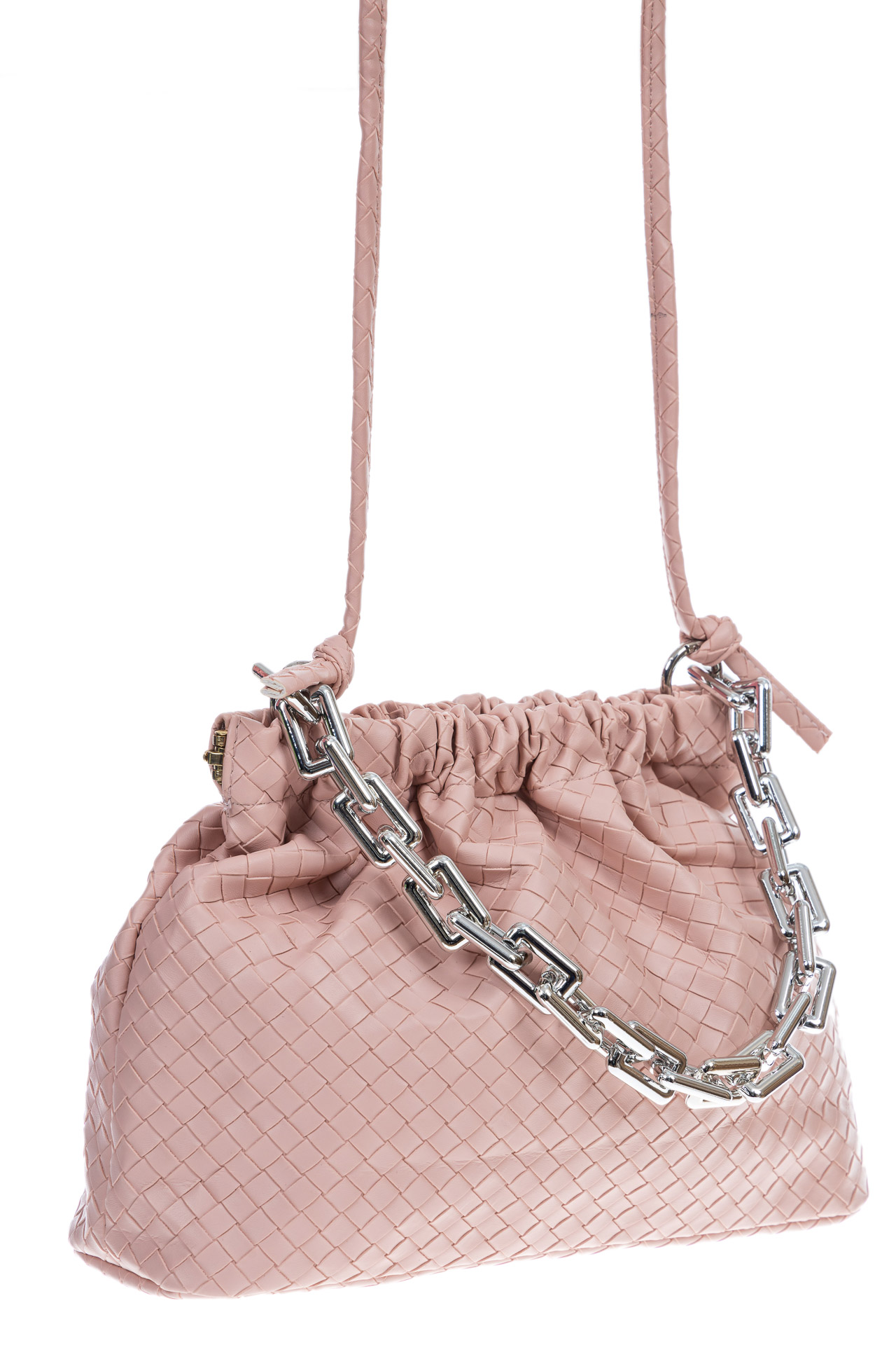 На фото 2 - Женская сумка из искусственной кожи, цвет нежно розовый