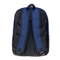 На фото 2 - Универсальный рюкзак из водоотталкивающей ткани, цвет синий с черным