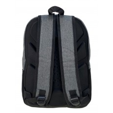 На фото 2 - Универсальный рюкзак из водоотталкивающей ткани, цвет серый с черным