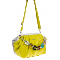На фото 2 - Женская сумка с фермуаром из мягкой экокожи, цвет мультицвет