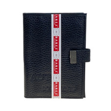 На фото 1 - Обложка для паспорта и автодокументов из натуральной кожи, цвет черный