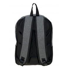 На фото 2 - Универсальный рюкзак из водоотталкивающей ткани, цвет серый с черным