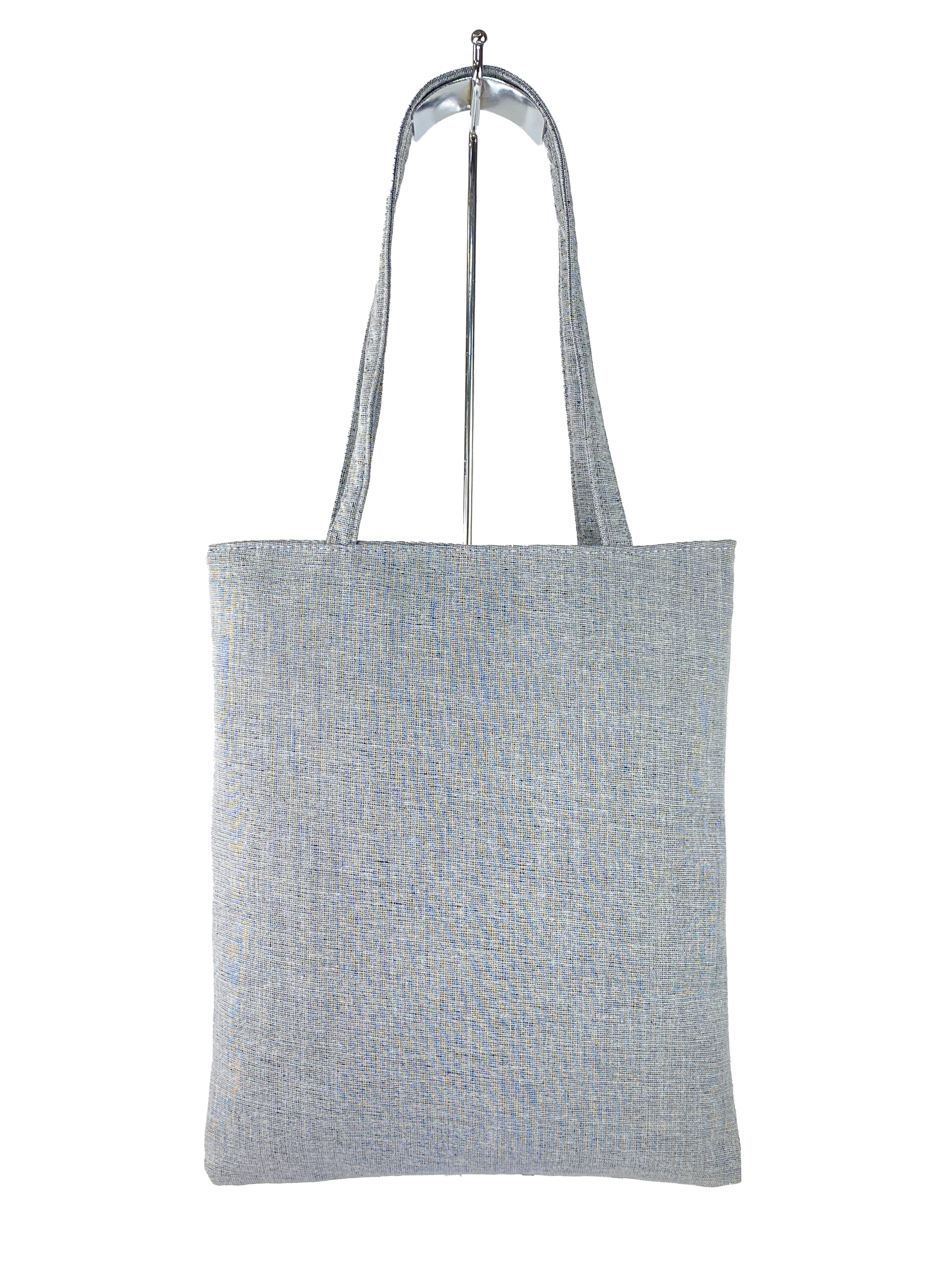 На фото 3 - Летняя женская сумка-шоппер из текстиля в полоску, цвет чёрный с белым