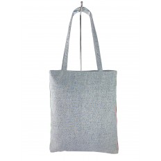 На фото 3 - Летняя женская сумка-шоппер из текстиля в полоску, разноцветная