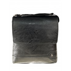 На фото 2 -  Мужская сумка-планшет из экокожи, чёрная размер L