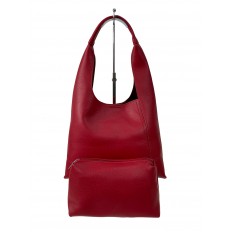 На фото 2 - Женская сумка  из искусственной кожи, цвет  красный