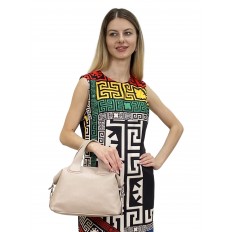 На фото 3 -  Женская сумка из искусственной кожи, цвет бежевый