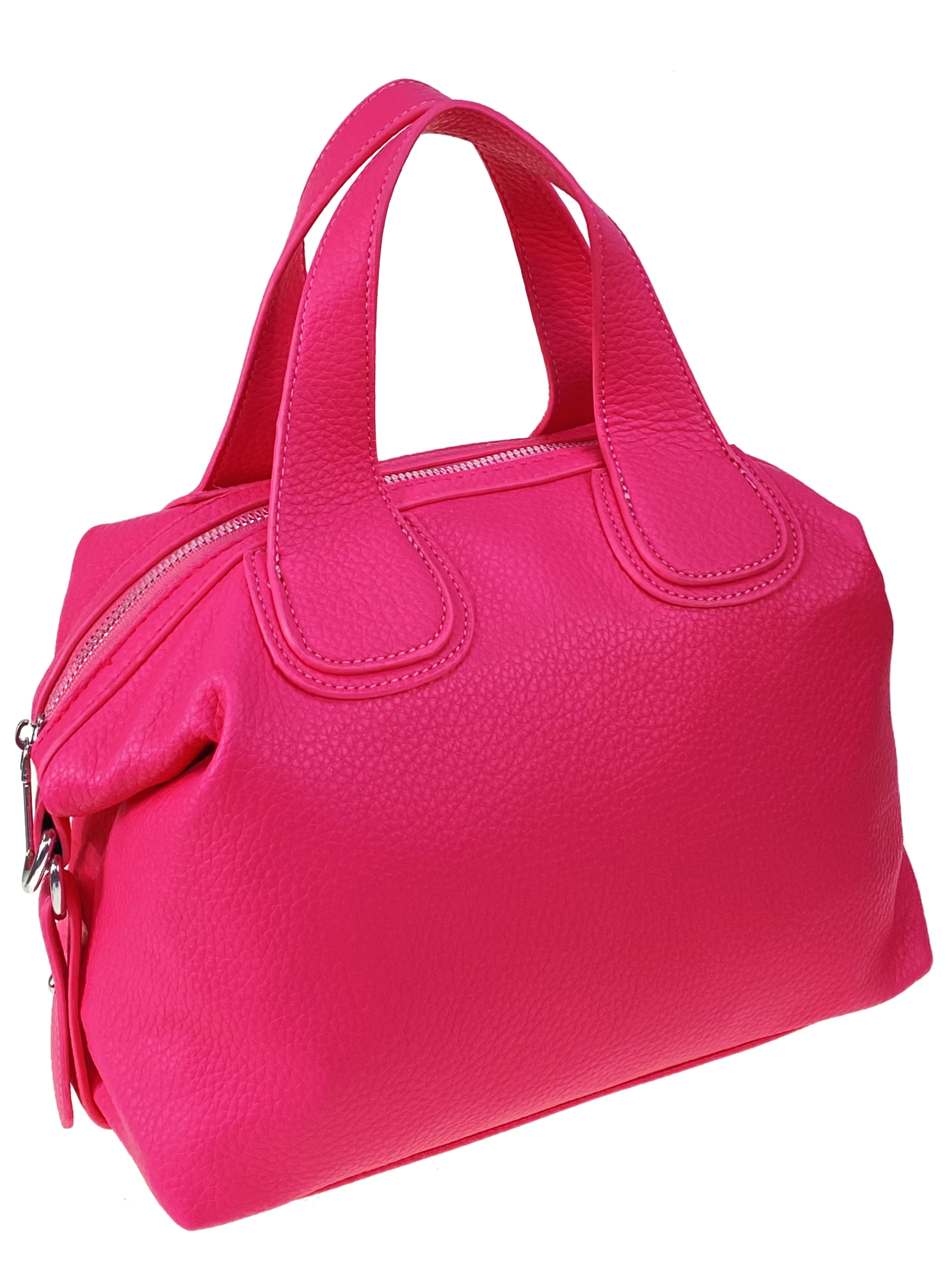На фото 1 -  Женская сумка из искусственной кожи, цвет розовый