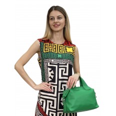 На фото 3 -  Женская сумка из искусственной кожи, цвет зеленый