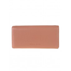 На фото 1 - Женский кошелёк-портмоне из мягкой натуральной кожи, цвет пыльная роза