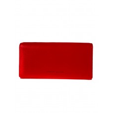 На фото 1 - Женский кошелёк-портмоне из мягкой натуральной кожи, цвет красный