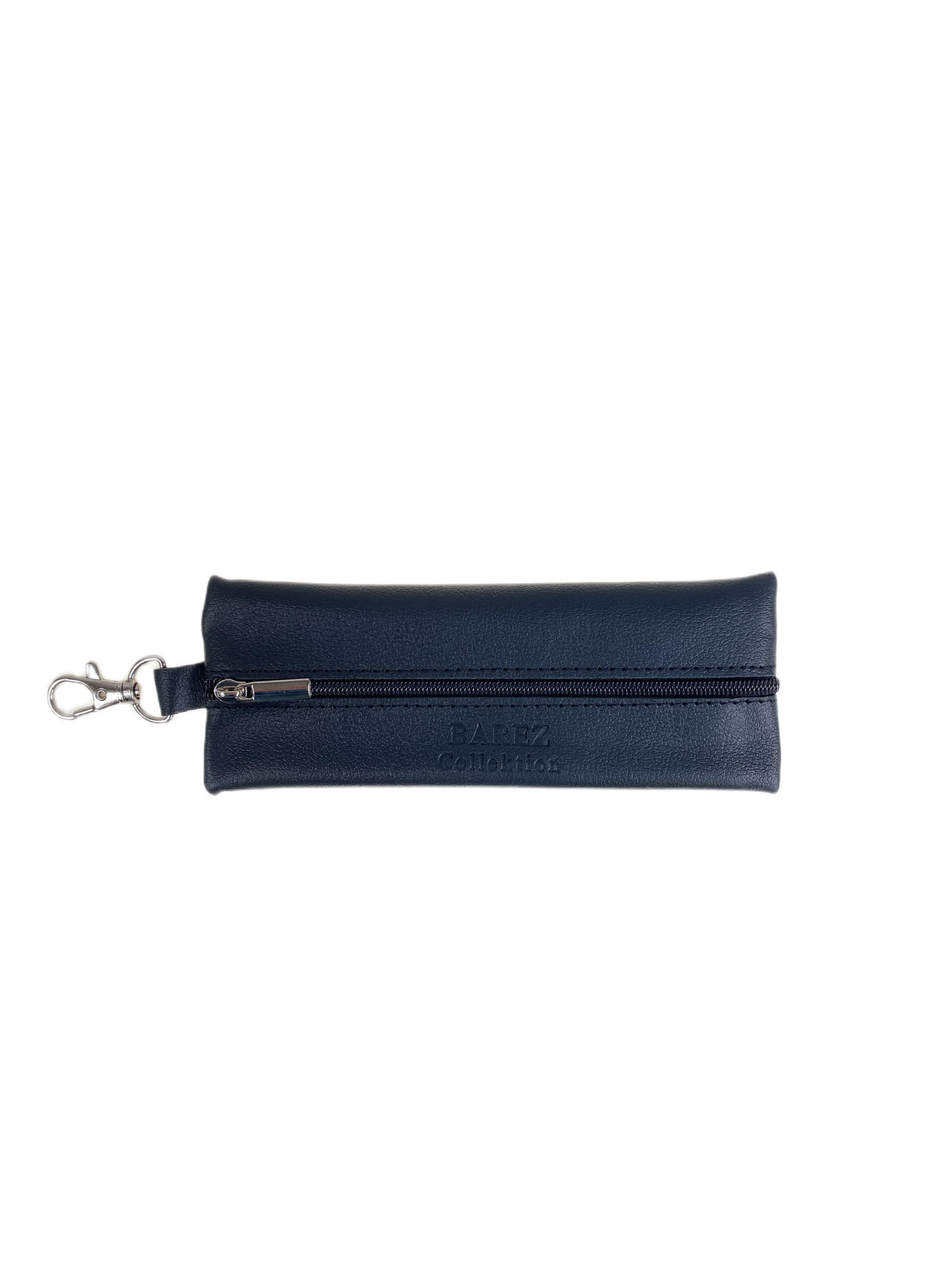 На фото 1 - Ключница из натуральной кожи, цвет черный