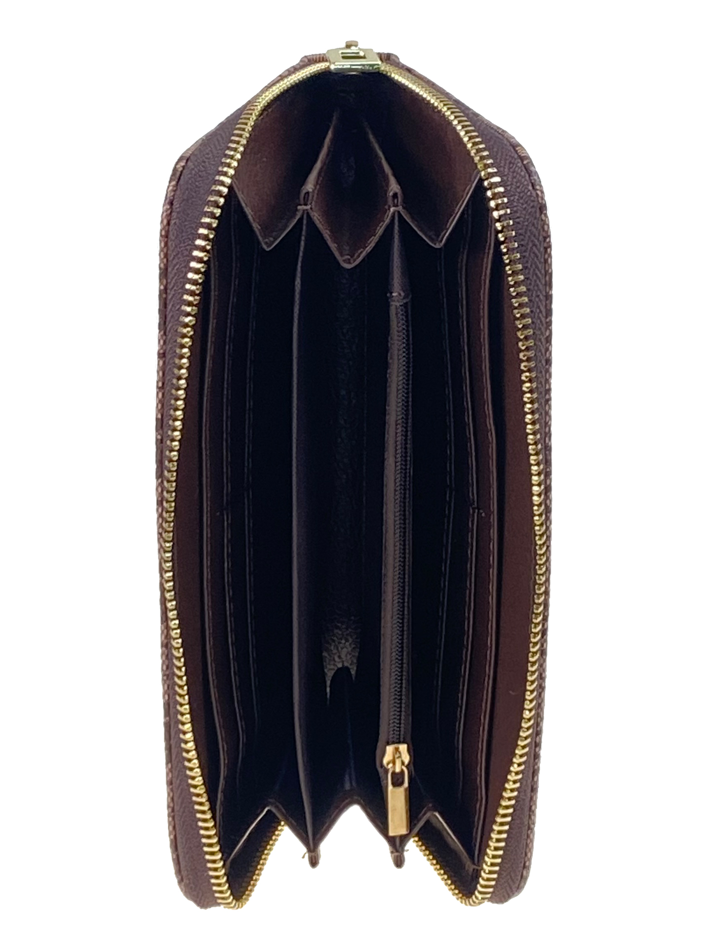 На фото 2 - Женское портмоне из искусственной кожи, цвет коричневый