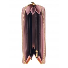 На фото 2 - Женское портмоне из искусственной кожи, цвет нежно розовый