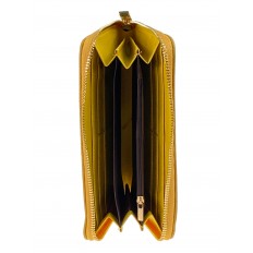 На фото 2 - Женское портмоне из искусственной кожи, цвет желтый