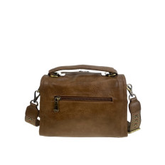 На фото 2 - Женская сумка из искусственной кожи, цвет шоколад