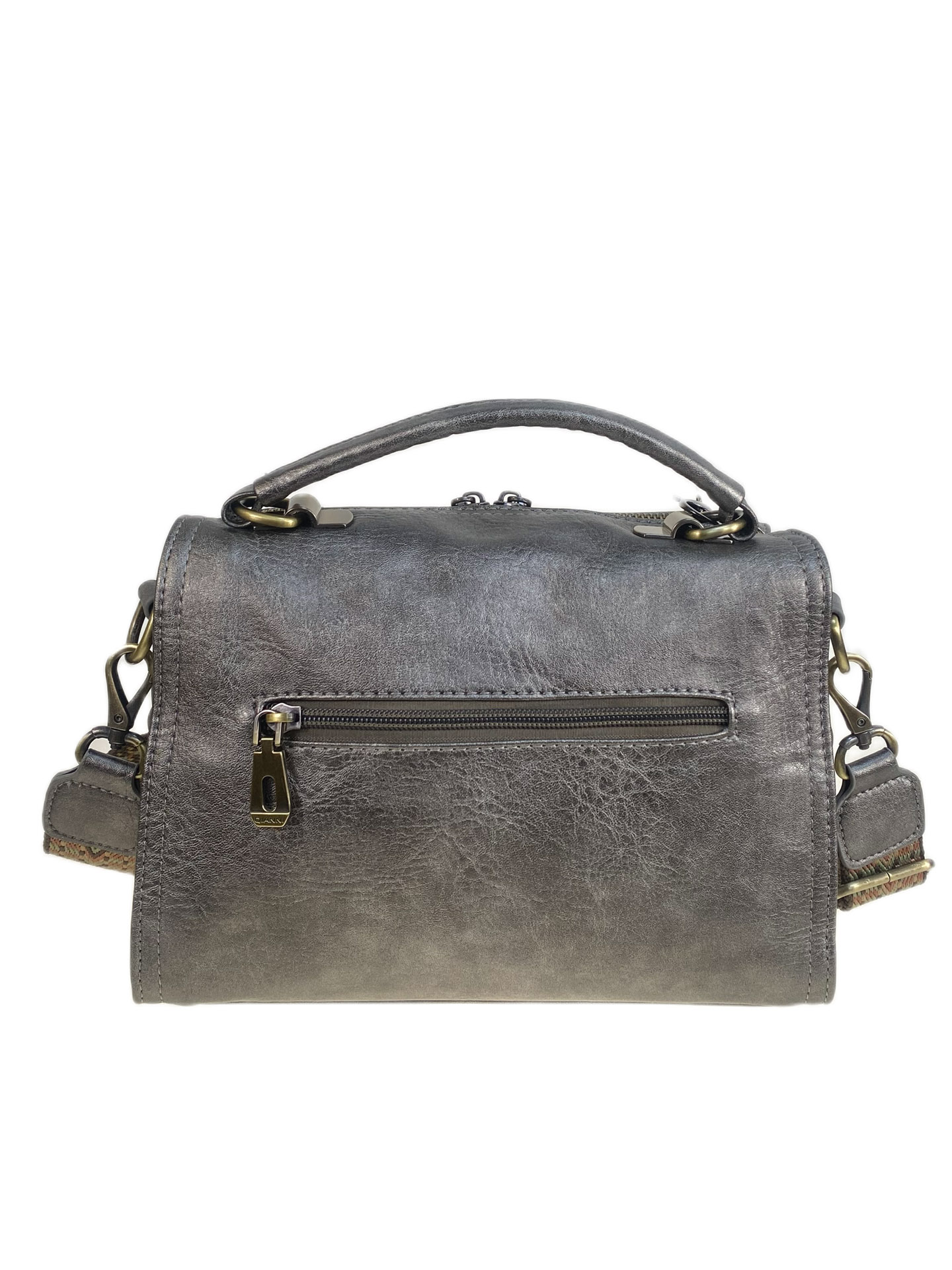 На фото 2 - Женская сумка из искусственной кожи, цвет серый