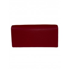 На фото 1 - Кожаный женский кошелёк-портмоне, цвет красный