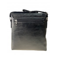 На фото 3 - Мужская сумка мессенджер через плечо из экокожи, цвет чёрный