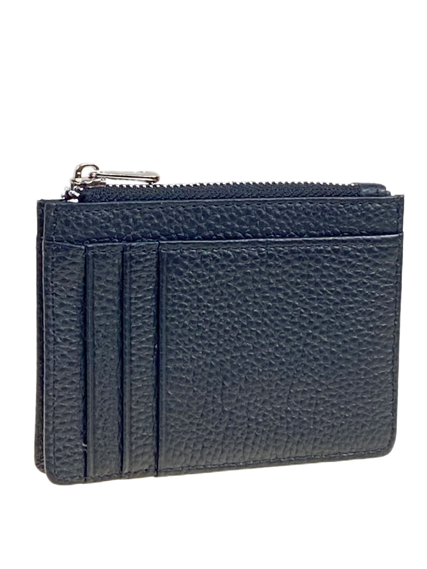 На фото 1 - Картхолдер женский из натуральной кожи для пластиковых карт, цвет черный