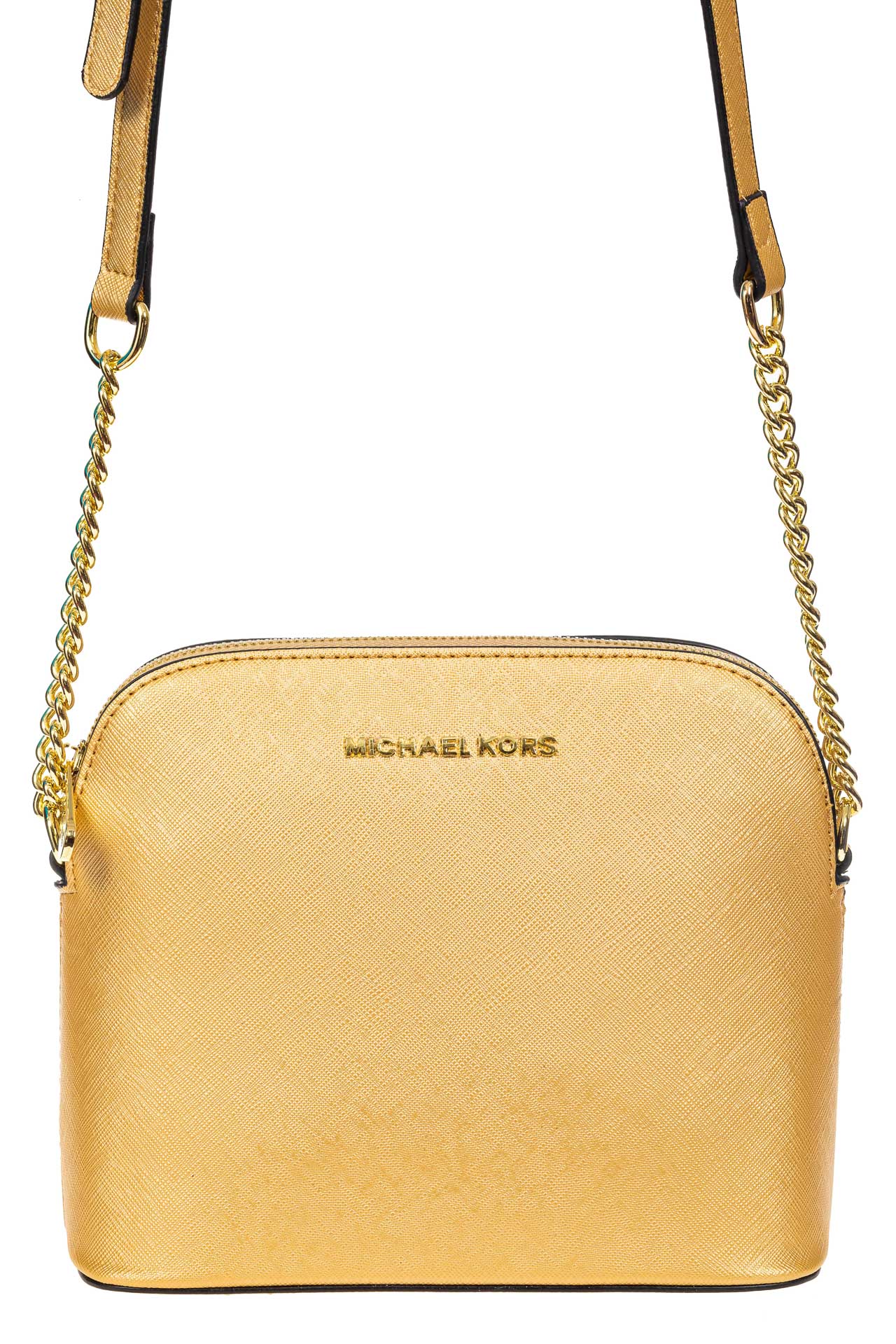 На фото 2 - Женская сумка искусственной кожи, цвет золотой