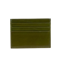 На фото 2 -  Картхолдер женский из натуральной кожи для пластиковых карт, цвет зеленый