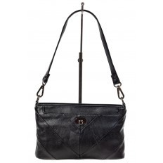 На фото 2 - Чёрная женская сумочка из мягкой экокожи