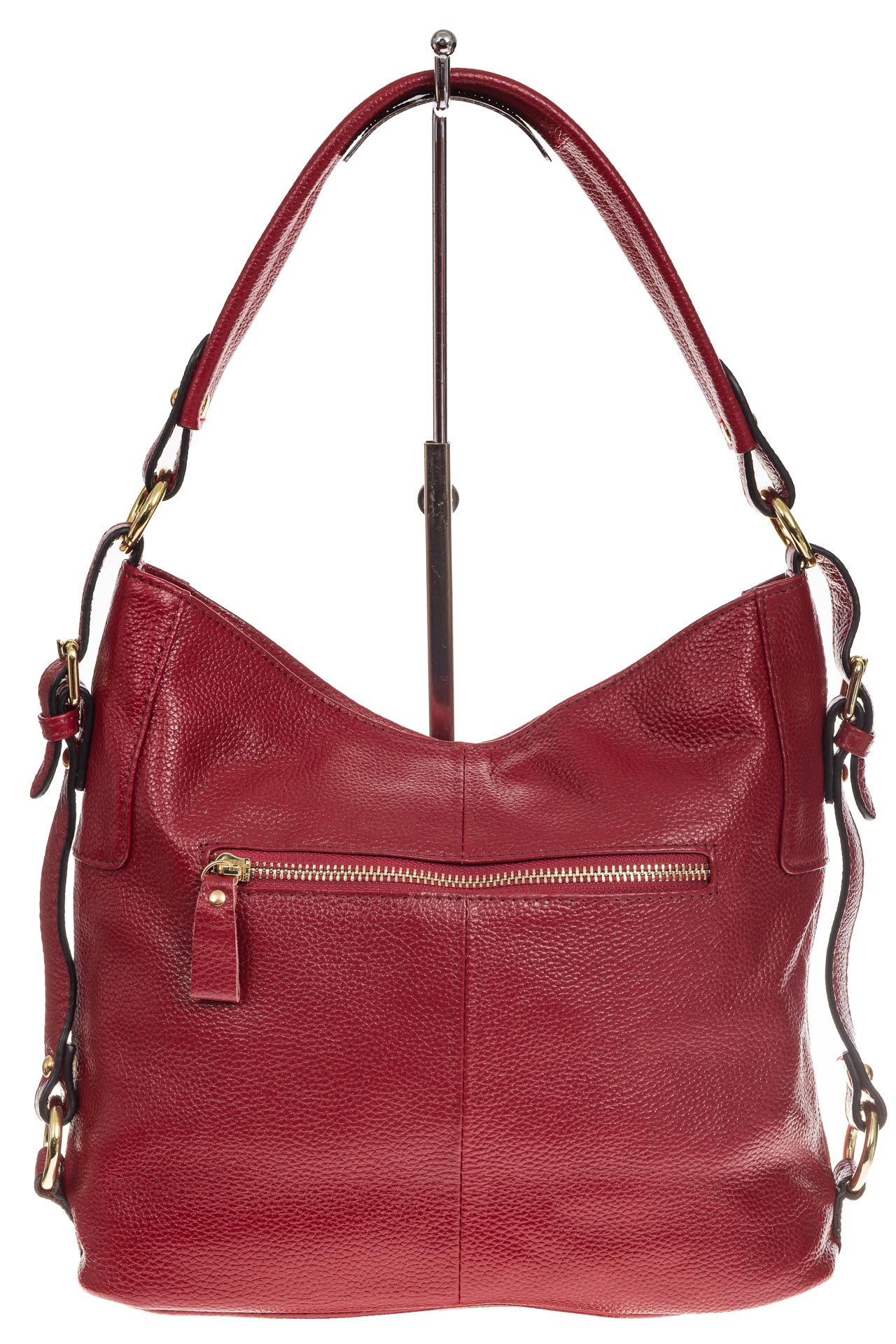На фото 3 - Женская сумка из натуральной кожи, цвет бордо