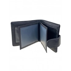 На фото 2 - Мужской кошелёк из мягкой натуральной  кожи, цвет чёрный