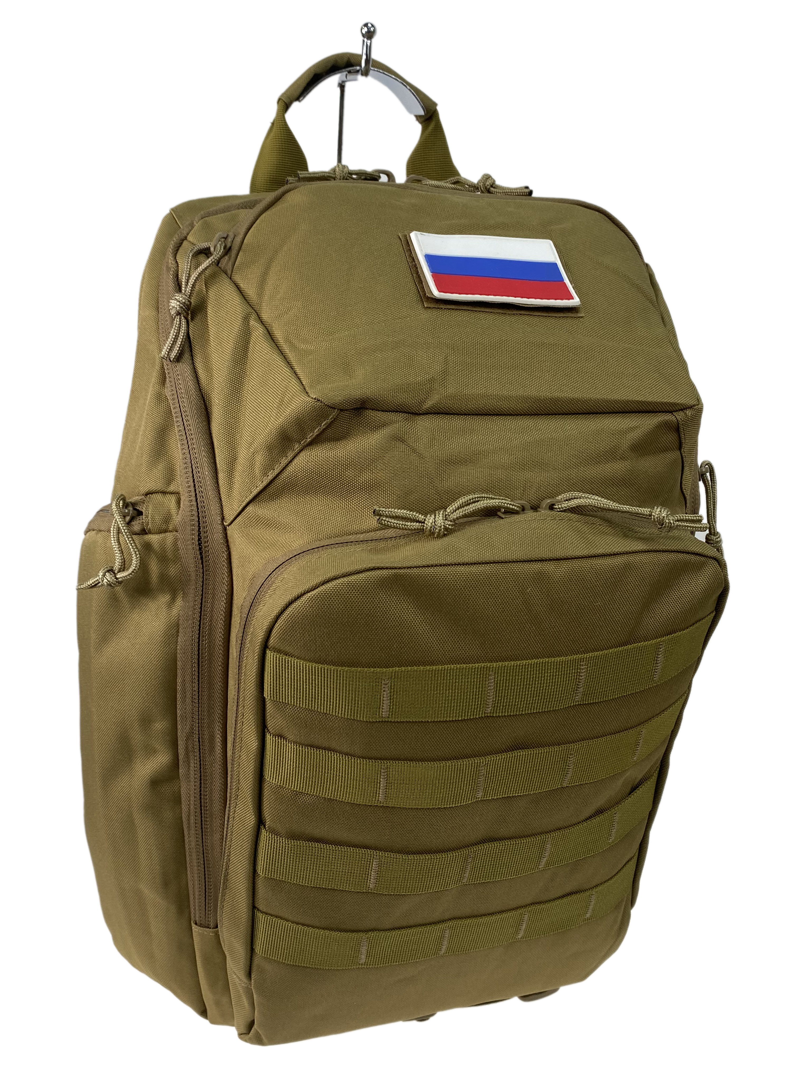 На фото 1 - Мужской  рюкзак из текстиля,  цвет коричневый