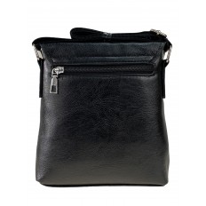 На фото 3 - Мужская сумка-планшет из чёрной экокожи