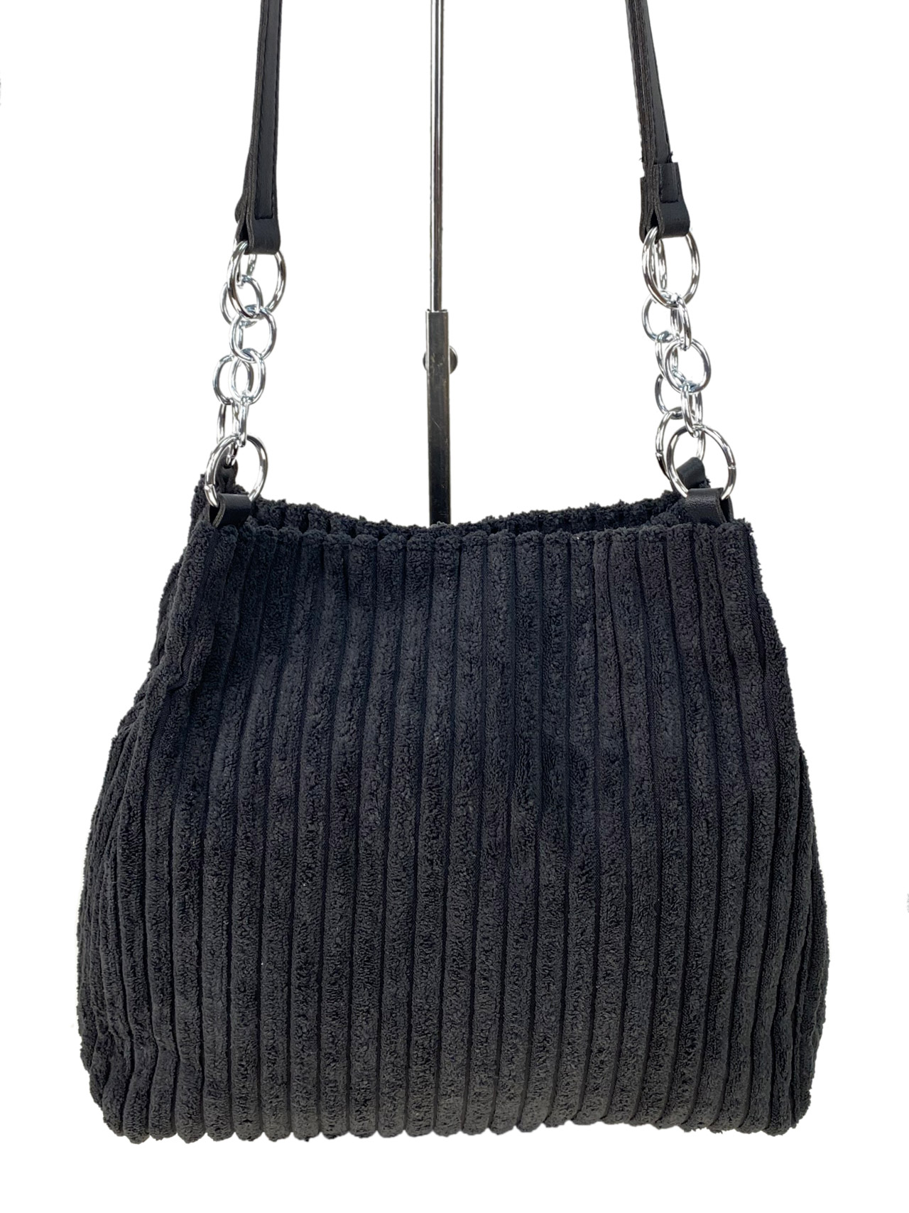 На фото 3 - Женская сумка из текстиля, цвет черный