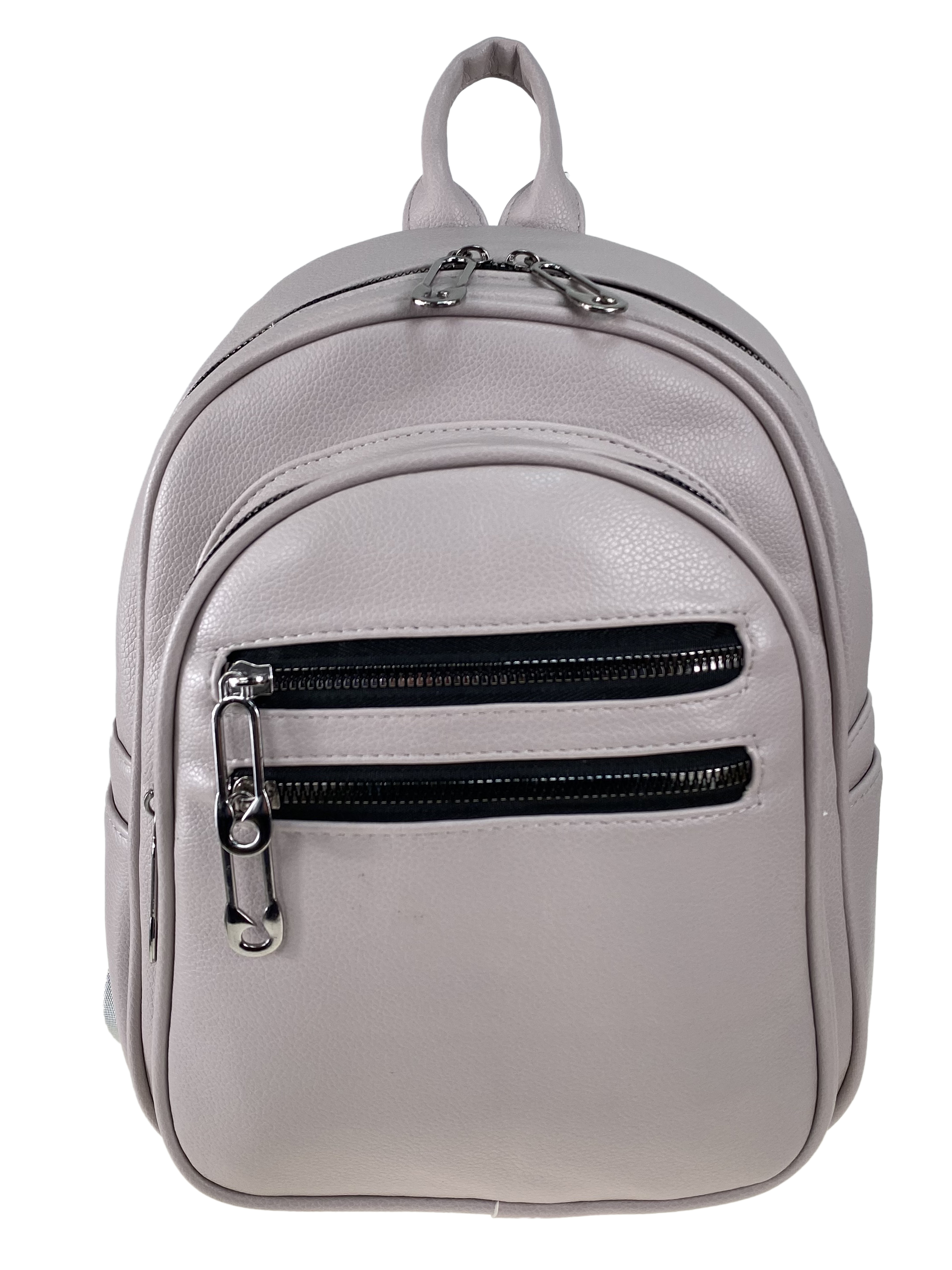 На фото 2 - Женская рюкзак  из искусственной кожи, цвет серый