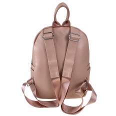 На фото 3 - Женская рюкзак  из искусственной кожи, цвет пудра