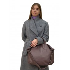 На фото 1 - Женская сумка  из натуральной кожи, цвет пудра