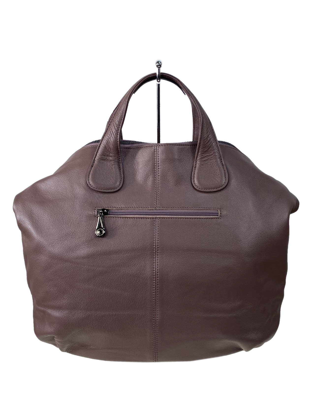 На фото 2 - Женская сумка  из натуральной кожи, цвет пудра