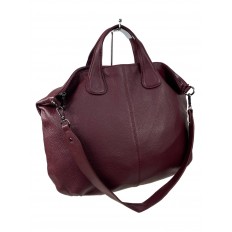 На фото 3 - Женская сумка  из натуральной кожи, цвет бордовый