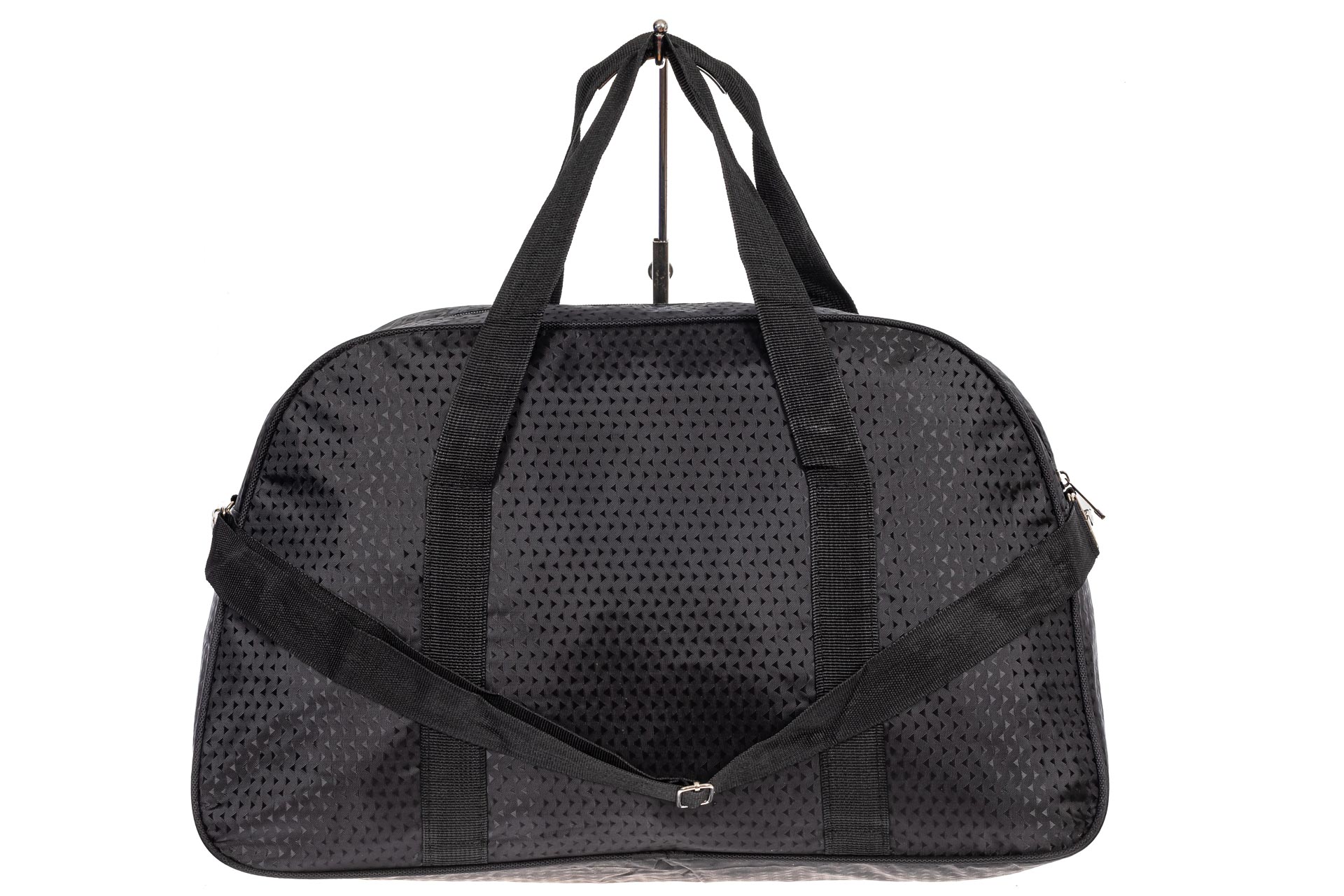 На фото 3 - Дорожная сумка из текстиля, цвет черный