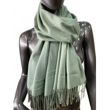 На фото 1 - Однотонный шарф-палантин из хлопка и бамбука, цвет бирюзовый