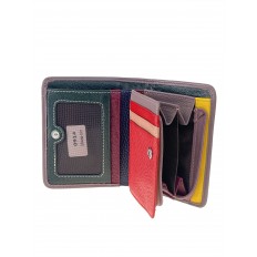 На фото 2 - Небольшой женский кошелёк из мягкой кожи, цвет серо-сиреневый