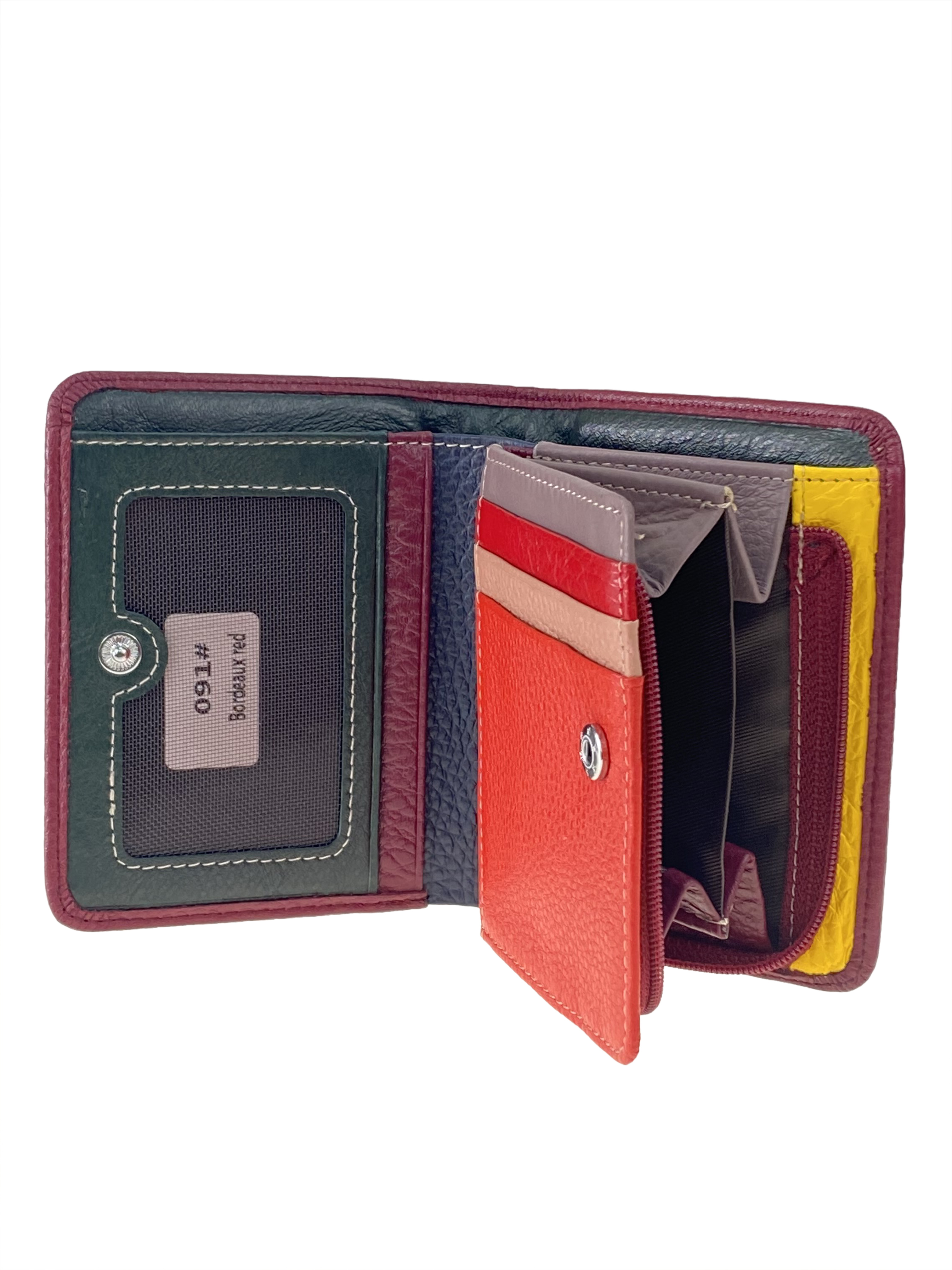 На фото 2 - Небольшой женский кошелёк из мягкой кожи, цвет бордовый