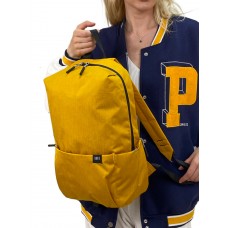 На фото 1 - Молодежный рюкзак из текстиля, цвет желтый