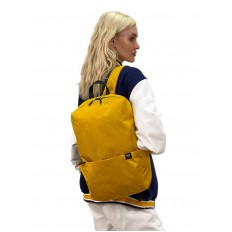 На фото 2 - Молодежный рюкзак из текстиля, цвет желтый