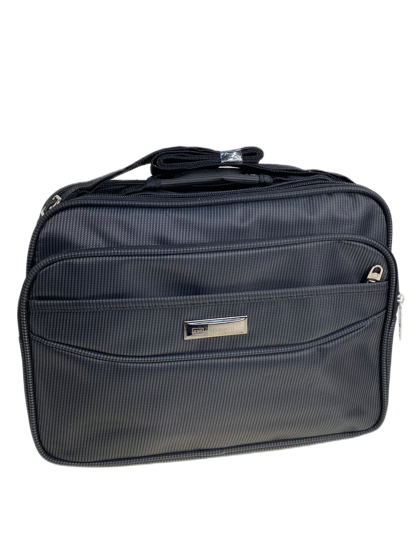 На фото 1 - Сумка мужская  текстильная, цвет  черный