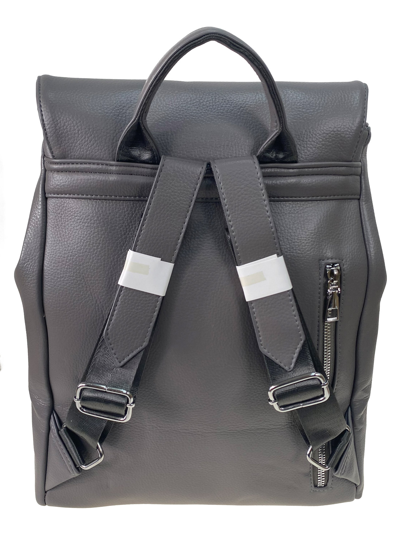 На фото 2 -  Женский рюкзак из искусственной кожи, цвет серый