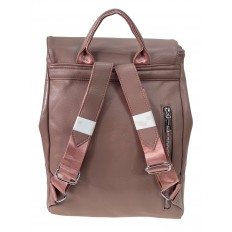 На фото 2 - Женский рюкзак из искусственной кожи, цвет  розовый