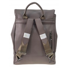 На фото 2 -  Женский рюкзак из искусственной кожи, цвет хаки