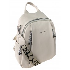 На фото 1 - Женская сумка-рюкзак  из искусственной кожи, цвет молочный