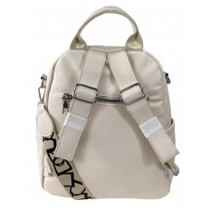 На фото 3 - Женская сумка-рюкзак  из искусственной кожи, цвет молочный